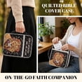thumbnail image 5 of Yuyamidu Lion Bible Cover Case for Women Flowers Quilted Bible Carrying Book Case with Bookmarks Index Tabs Soft Quilted Church Tote Bags for Bible Study Supplies, 5 of 8