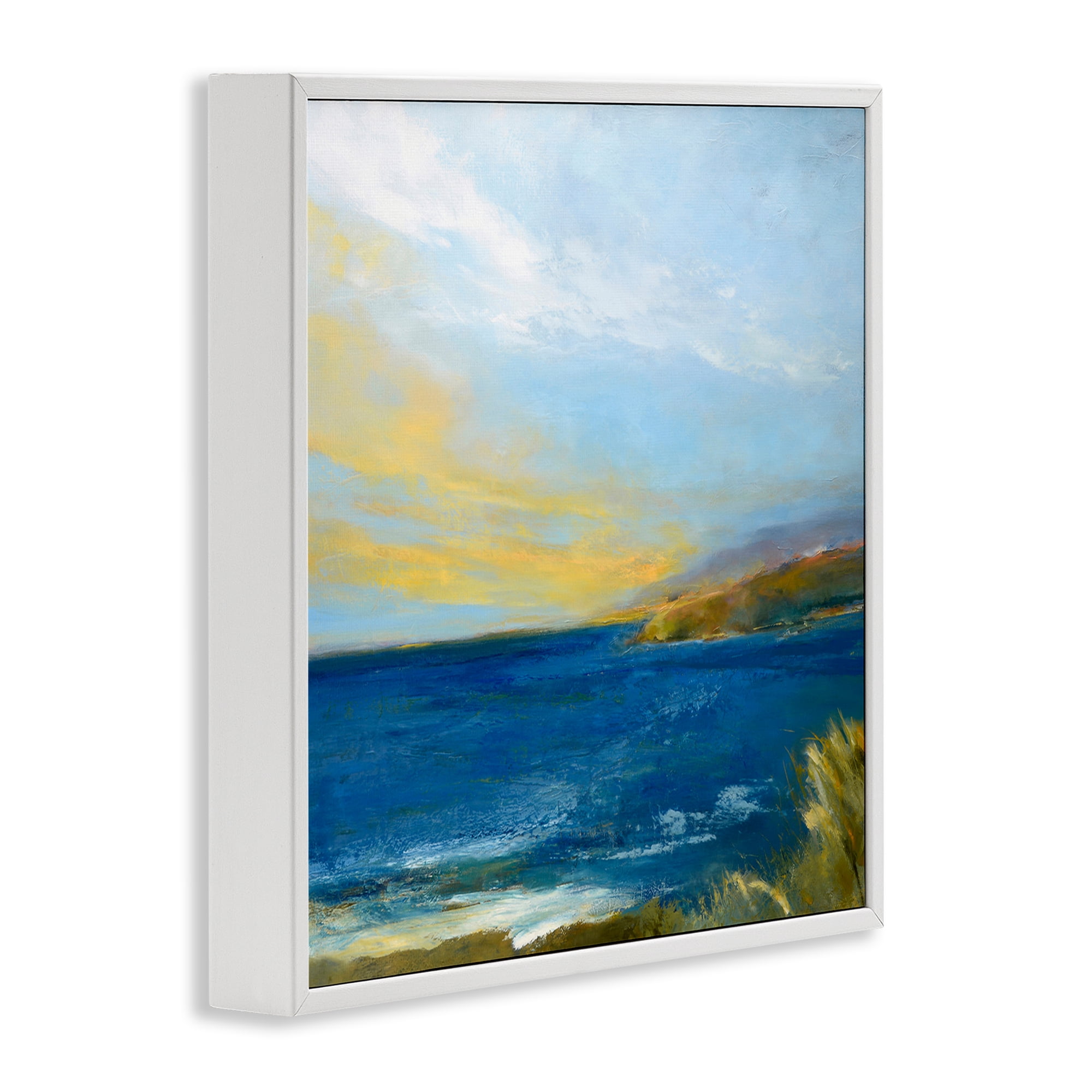 Stupell Industries Vibrant Ocean Light at Dusk White Framed Giclee Art, design by Patrick Dennis