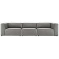 thumbnail image 3 of Sectional Sofa Set, Faux Vegan Leather, Grey Gray, Modern Contemporary Urban Design, Living Lounge Room Hotel Lobby Hospitality, 3 of 10
