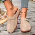 thumbnail image 2 of Rokment Women's Orthopedic Backless Sandals Beach Casual Buckles Closed Toe Arch Support Wedge Clogs Comfortable Platform Walking Mules Boho Retro Chunky Heels Dressy Slip on Slides Beige Size 6.5, 2 of 5