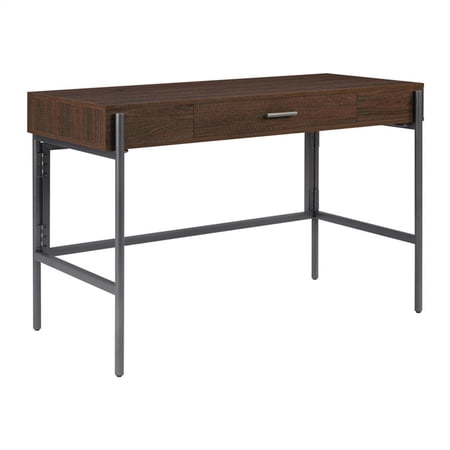 Sedona 46" Writing Desk with Drawer in Engineered Wood Elegant Walnut Finish