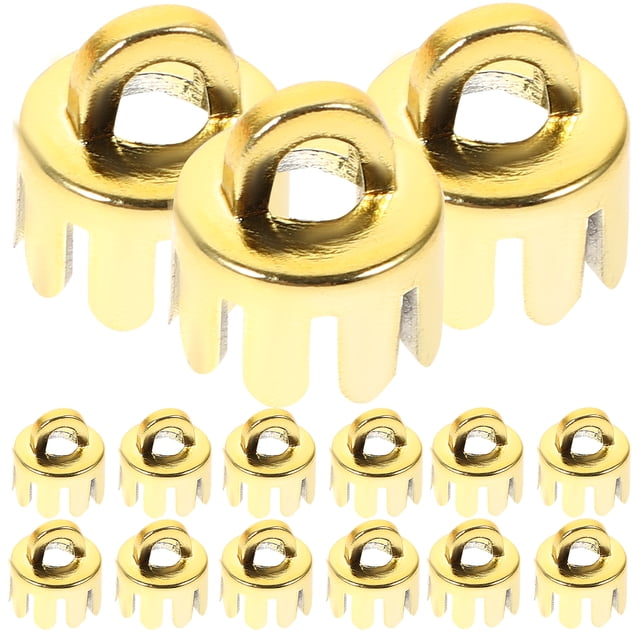 10pcs Ball Pendant End Caps Plastic Decorative Ball Caps DIY Christmas Ball Parts