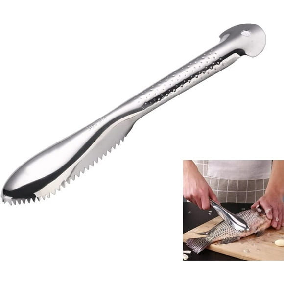 Fish Scale Scraper, 304 Stainless Steel Fish Scaler, Remove Fish Scales, Fish Knife Scraper (28.5*4cm)
