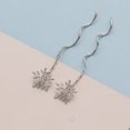 thumbnail image 3 of Conjunto de joyas de copo de nieve de plata esterlina S925, pendientes de copo de nieve de estilo coreano, línea de orejas de copo de nieve con ondas, collar de copo de nieve de lujo ligero para mujer, 3 of 6