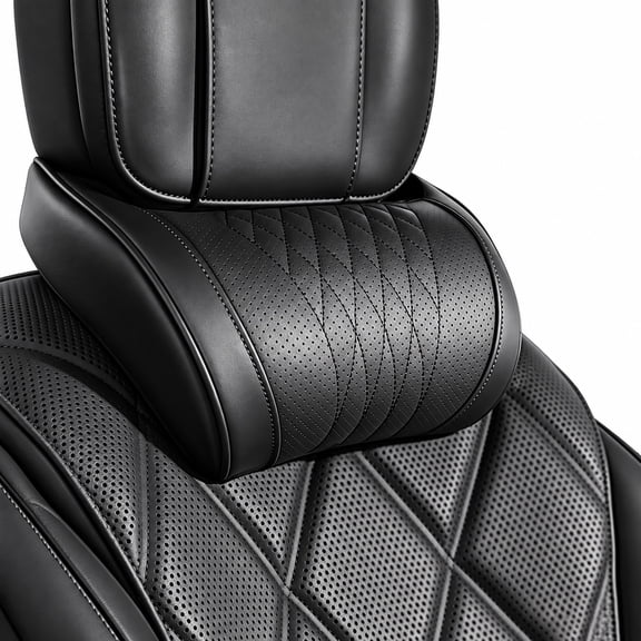 Car Headrest Pillow – Memory Foam Neck Pillow for Comfortable Driving, Wraparound Ergonomic Support with Adjustable Strap for Cars, SUVs & Trucks