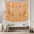 thumbnail image 5 of Orange Yellow Boho Tapestry for Bedroom Wall Hanging Tapestry, Vintage Shabby Abstract Geometric Art Ceiling Backdrop Tapestries Poster Blanket Wall Decor for Teens Room Living Room Dorm 55" x 73", 5 of 8