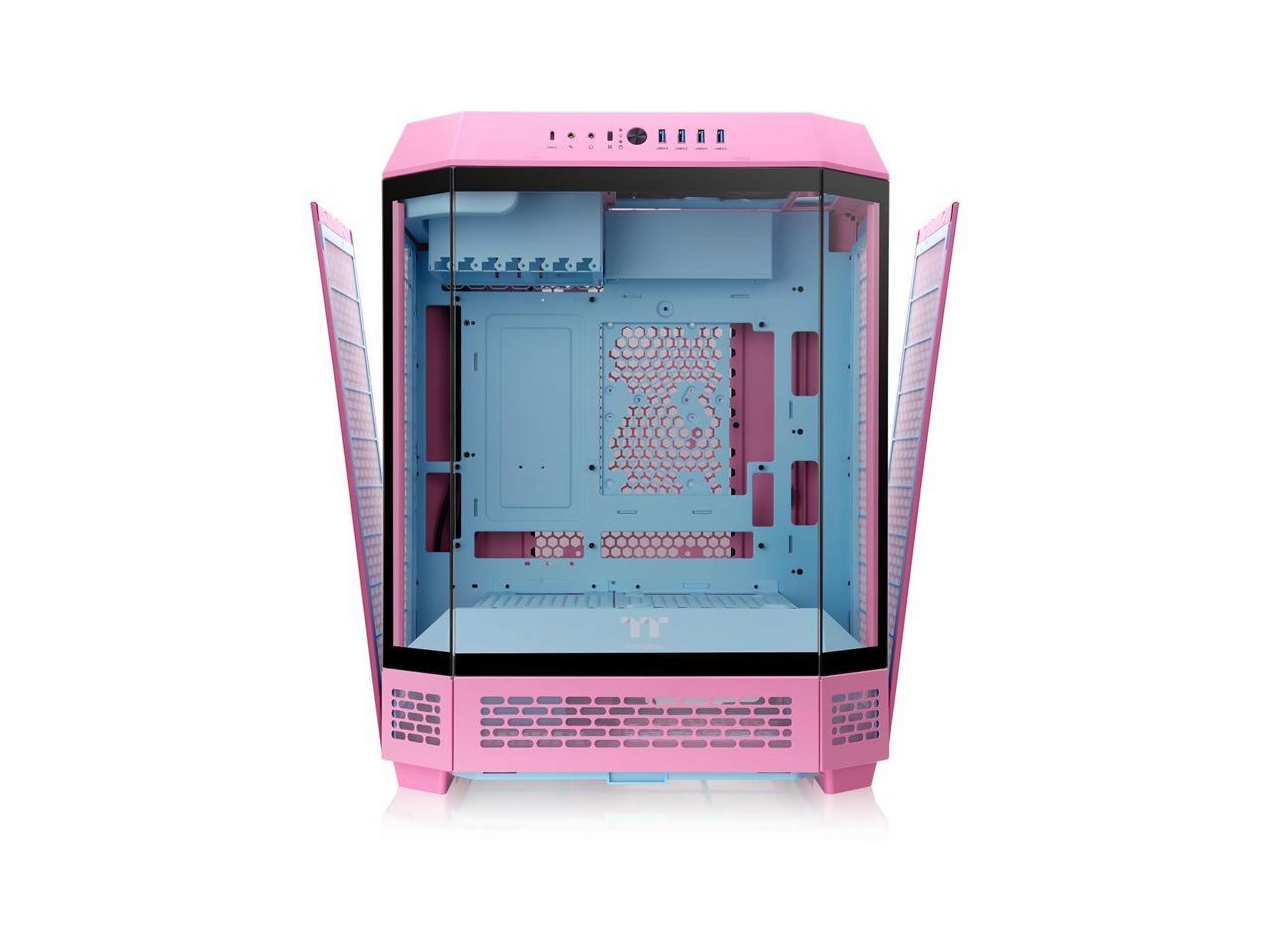 Thermaltake The Tower 600 Bubble Pink Mid Tower Chassis - Mid-tower - Bubble Pink - Tempered Glass, SPCC - 2 x 140mm Fan(s) Installed - Mini ITX, Micro ATX, ATX Motherboard Supported - 9 x Fan(s) S...