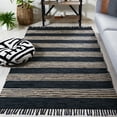 thumbnail image 2 of SAFAVIEH Vintage Leather Crawford Striped Area Rug, Black/Natural, 6' x 6' Square, 2 of 8