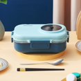 thumbnail image 1 of 1 Set  4 Compartment Food Storage Container, Eco-friendly 304 Stainless Steel Lunch Container Children, 1 of 7