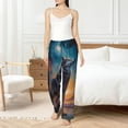 thumbnail image 4 of Salouo Moonlit Night Sky Wolf Print Women's Pajama Pants Casual Loose Sweatpants PJs Flowy Pants Drawstring Palazzo for Women Wide Leg Pants Lounge Pajama -Large, 4 of 8