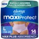 thumbnail image 1 of Pañales para adultos Always Discreet MaxiProtect para mujer, talla L, 14 quilates, 1 of 9