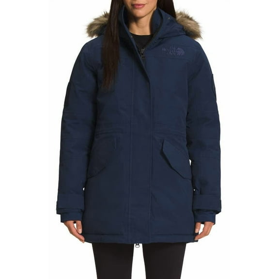 The North Face Expedition McMurdo 700 Fill Power Down Parka with Faux Fur Trim in Summit Navy