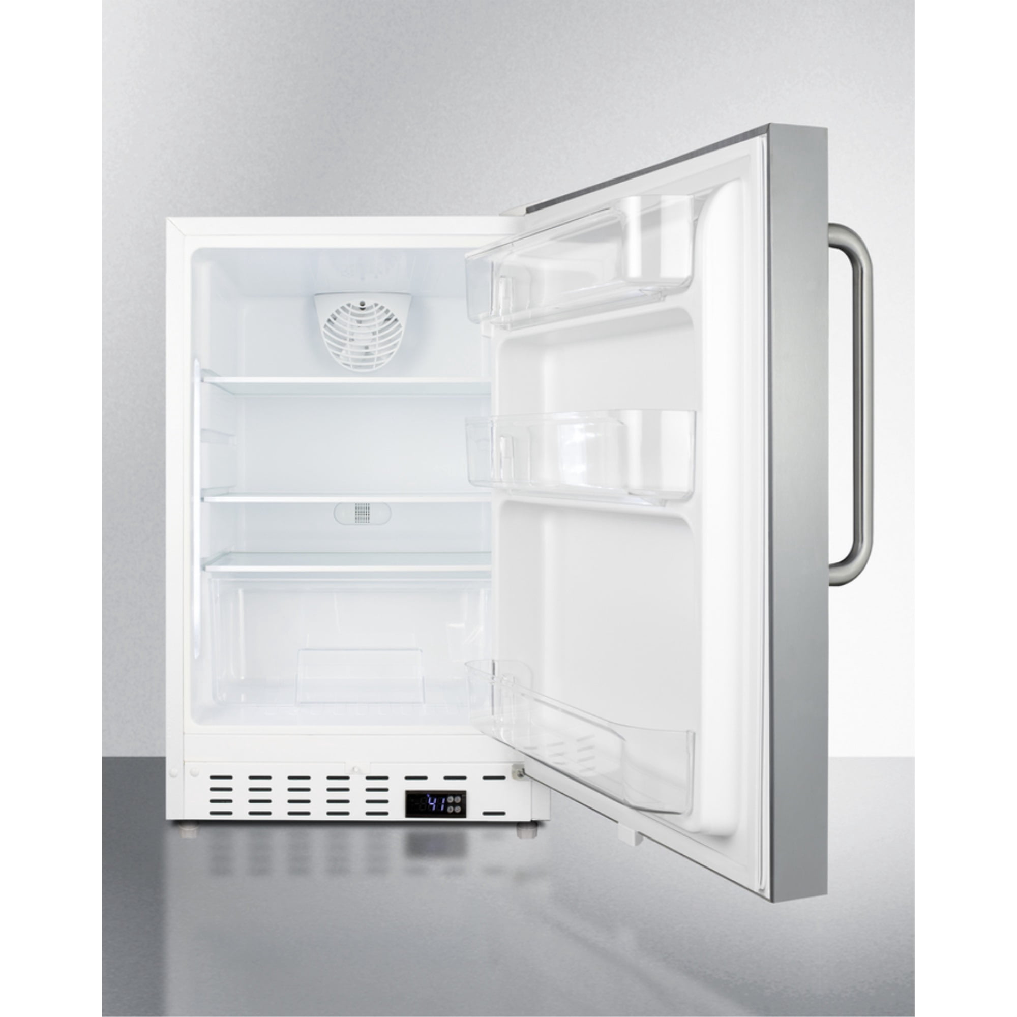 Summit Alr46wtb 21 Inches Wide 3.53 Cu. Ft. Compact Freezerless Refrigerator - Stainless Steel