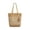 Khaki, variant on Women Handwoven Straw Bag Large Capacity Color Block Beach Tote with Zipper Summer Vacation Bag for Summer Vacation Shopping Travel (Beige)