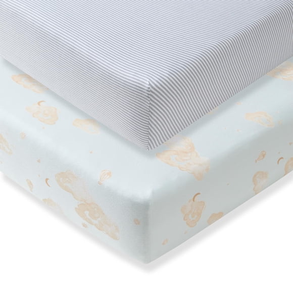 Sábana ajustable para cuna Burt's Bees Baby de algodón orgánico 71 x 132 cm