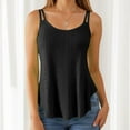 thumbnail image 2 of Lixiuxyad Summer Tank Tops Vests For Women Summer Casual Fashion Tops Strap Chiffon Sleeveless Tank Top(Black L), 2 of 5