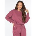 thumbnail image 4 of Celebrity Pink Women's and Women's Plus Pullover Sweatshirt, Sizes XS-4X, 4 of 7