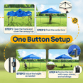 thumbnail image 6 of SPECSTAR 10' x10' Pop-up Canopy Tent One Push Setup Instant Tent with Center Lock, Wheel Carry Bag and 4 Sandbags for Events Parties, Blue, 6 of 8