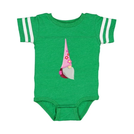 

Inktastic Cute Gnome Gnome With Pink Hat Pink Flowers Gift Baby Girl Bodysuit