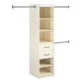 thumbnail image 1 of Novogratz Kelly 5 Shelf / 2 Drawer Closet Organizer with 3 Adjustable Hanging Rods, Ivory Oak, 1 of 9
