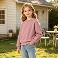 thumbnail image 6 of fatyb Fashion Sweatshirt for Kids Crewneck Girls Long Sleeve Lightweight Boys Casual Loose Comfy Pullover, 6 of 7