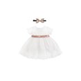 thumbnail image 1 of ITFABS Little Girl?s Sequin Bow Embroidered Short Sleeve Formal Dress, 1 of 8