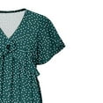 thumbnail image 3 of up to 60% off Gifts Usmixi Womens Dresses High Waist Beach Ruffle Swing Tunic A Line Short Dresses Fashion Floral Print V-Neck Short Sleeve Mini Summer Dress Green s, 3 of 6