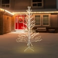 thumbnail image 3 of Northlight Lighted Cascade Twig Outdoor Christmas Tree - 6' - White - Clear Lights, 3 of 9