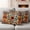 Light Beige Dark Orange Orange, variant on Burnt Orange Green Outdoor Waterproof Pillow Covers, Vintage Abstract Flowers Decorative Rectangle Throw Pillowcase Sofa Cushion Sham for Patio/Couch/Chair, 20"x12" 2 Pack