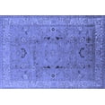 thumbnail image 1 of Ahgly Company Machine Washable Indoor Rectangle Oriental Blue Traditional Area Rugs, 5' x 7', 1 of 4