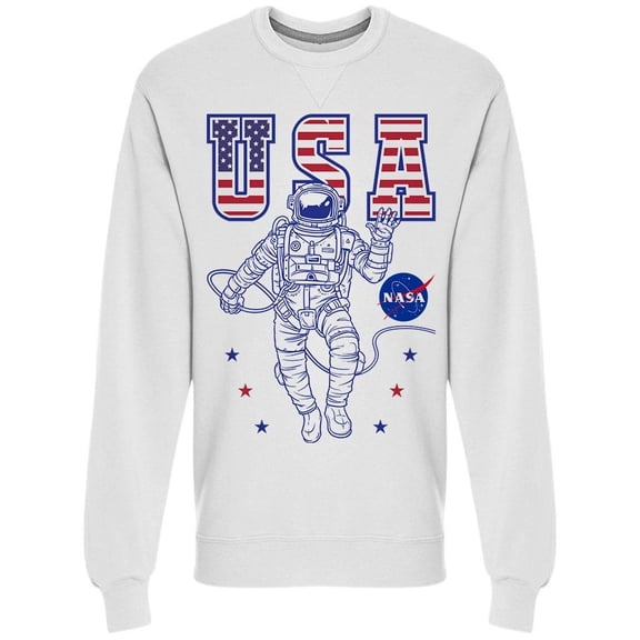 NASA Astronaut Usa Sweatshirt Men's