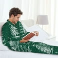 thumbnail image 6 of Hirioo Christmas Trees for Men's Pajama Sets 2 Piece Pjs Men's Long-Sleeved Pajama Set Button Down Sleepwear,S-XXL-Large, 6 of 7