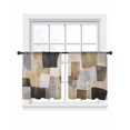 thumbnail image 6 of Vintage Boho Sheer Curtains for Living Room Bedroom Abstract Retro Oil Painting Geometric Sheer Curtains 45 Inch Long 2 Panels Set Light Filtering Curtain Window Treatments Drapes for Dining Room, 6 of 6