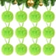 thumbnail image 3 of Juego de adornos navideños de bolas de peluche, 12 piezas de bolas decorativas rojas, verdes y rosas para árbol de Navidad, 3 of 5