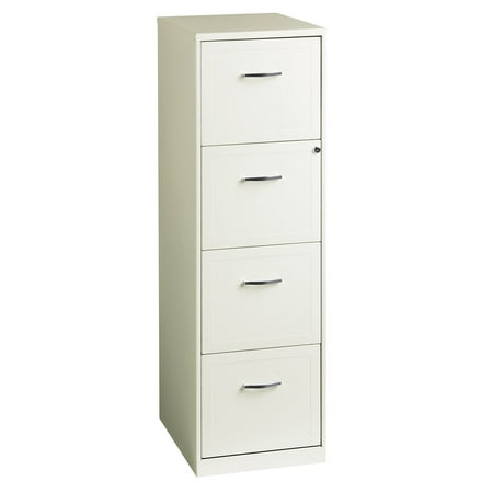 Hirsh Industries 18" 4 Drawer Metal File Cabinet - White