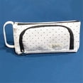 thumbnail image 6 of Large Capacity Pencil Case Polka Dot Pencil Pouch Multi Compartment Canvas Pencil Case Organizer Big Storage Pen Bag for Teens Supplies White Multi Pocket Pencil Case, 6 of 9