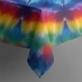 thumbnail image 5 of Colorful Tie Dye Floral Mandala Square Tablecloth,Waterproof Square Table Cover,Wipeable Spillproof Washable Table Cover for Home Kitchen Party Decor 60"x60"(152x152cm), 5 of 6