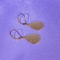thumbnail image 7 of 14K Gold Plated Dangle Earrings for Women,Lightweight Circle Disc Coin Geometric Flat Brushed Drop Earrings, Hypoallergenic Leverback Earrings Jewelry, 7 of 7