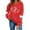 #153-Red, variant on Craaazy Women's Plus Size Valentine T-shirt Love Heart Fashion Printed Long Sleeve Tops Gifts