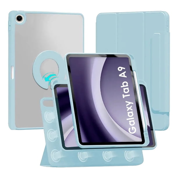 Mr. Gadgets Funda Para Samsung Galaxy Tab A9+ 11 Pulgadas Smart Cover 2 En 1 Folio Desmontable Color Azul Claro.