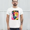 thumbnail image 3 of Tee Hunt Dean Russo Colorful Marilyn T-Shirt Neon Hot Symbol Starlet Men's Tee, White, Small, 3 of 5