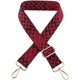 thumbnail image 1 of Nvzi Correa de bolso de hombro bordada de longitud ajustable de 11 a 51 pulgadas, correa de billetera, correa de bolso cruzado, accesorios para bolso (negro y rojo), 1 of 4