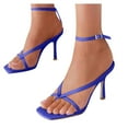 thumbnail image 2 of Vedolay Summer High Heels Women's Slingback Pumps Closed Toe Stiletto High Heels Dress Wedding Party Shoes,Blue 8.5, 2 of 4
