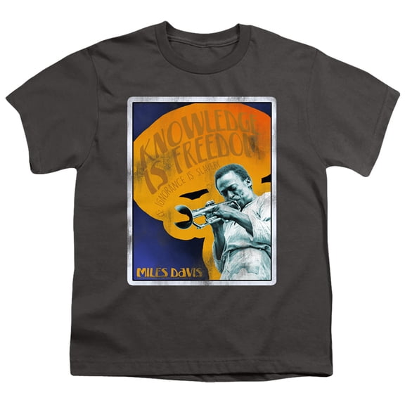 Miles Davis Knowledge And Ignorance Youth 18/1 T-Shirt Charcoal