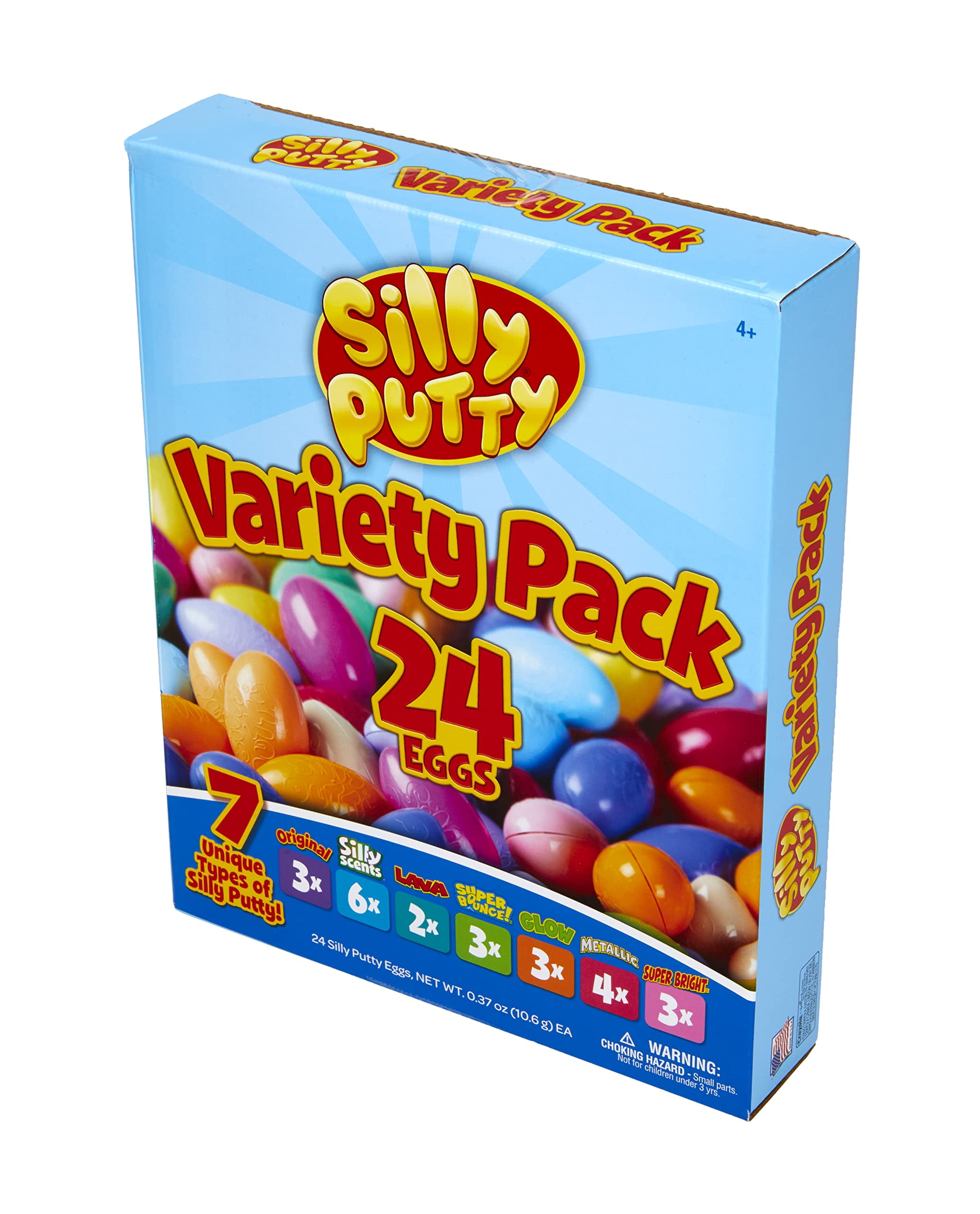 Crayola Silly Putty Unisex 7 Unique Types Stress Ball Variety Pack Multicolor (24 Piece)