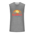 thumbnail image 3 of YUGYXL Man Vests Tops Vest for Mens Crewneck Sport Athletic Beach Hawaiian Cami Tank Tropical Summer Fall Vests Gray L, 3 of 4