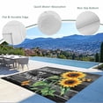 thumbnail image 6 of Outdoor Rug 5x8 ft Farmhouse Floral Sunflower Waterproof Outdoor Patio Rug Mat Non Slip Outside Area Rugs Carpet for RV,Camping,Porch,Deck,Pool,Balconybackyard,You Are My Sunshine Black, 6 of 9