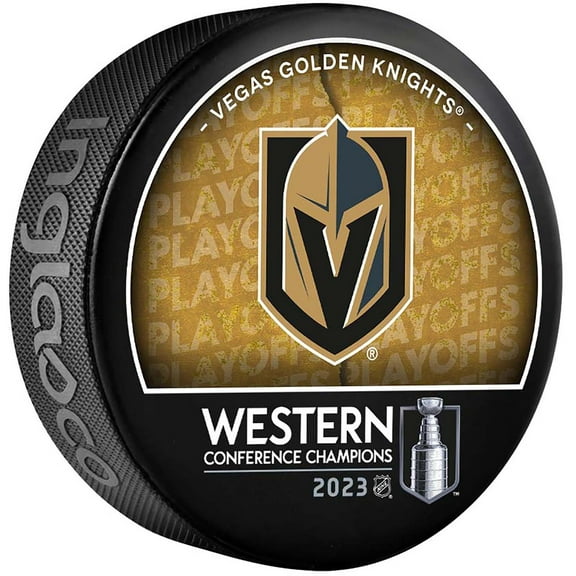 Vegas Golden Knights Unsigned Inglasco 2023 NHL Western Conference Champions Hockey Puck