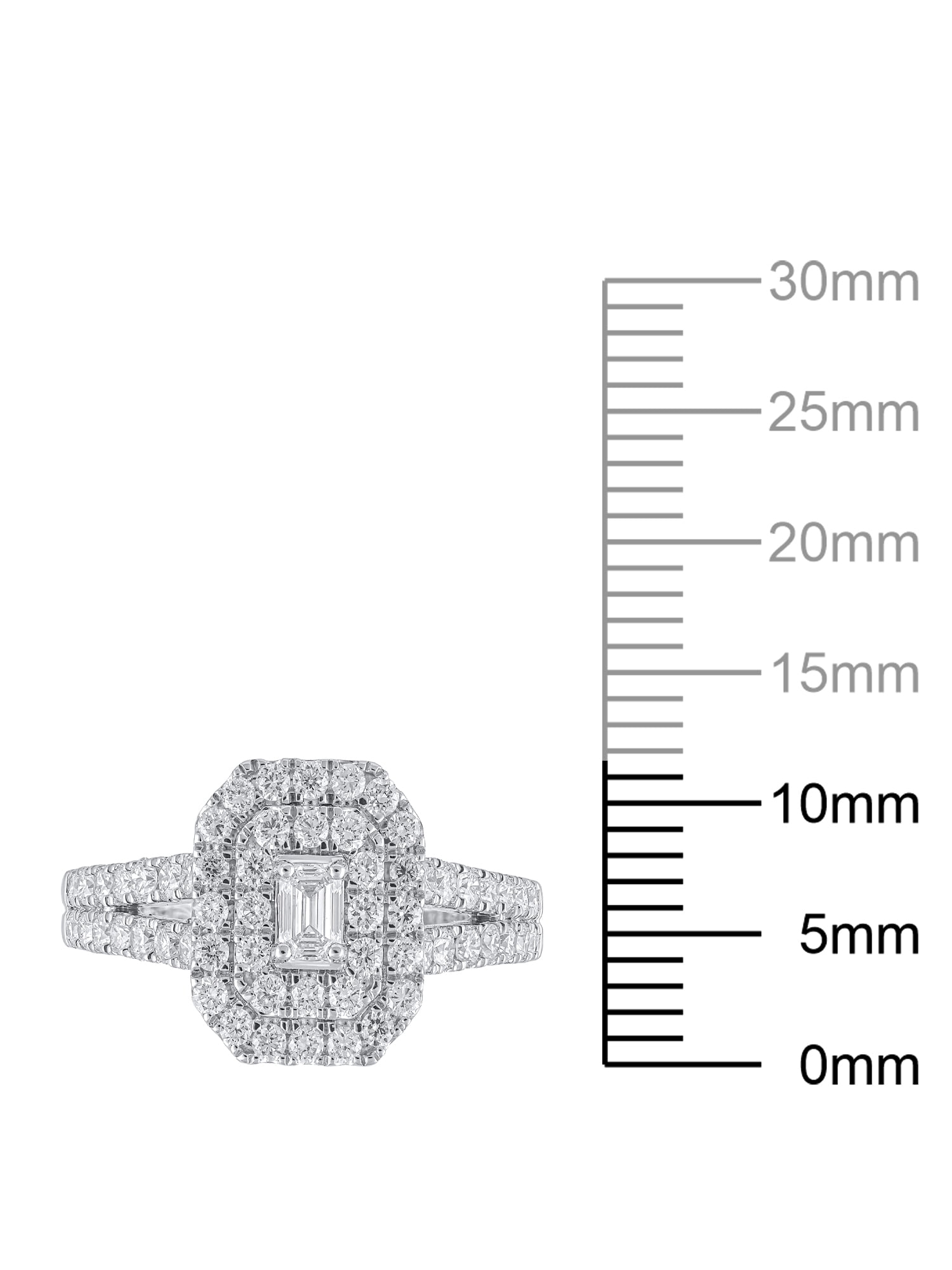 1 Carat T.W. (SI Clarity, H-I Color) Brilliance Fine Jewelry Lab Grown Diamond Engagement Ring in Sterling Silver, Size 6