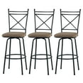 Mainstays Adjustable 24" or 29" Metal Swivel Barstools, Camel
